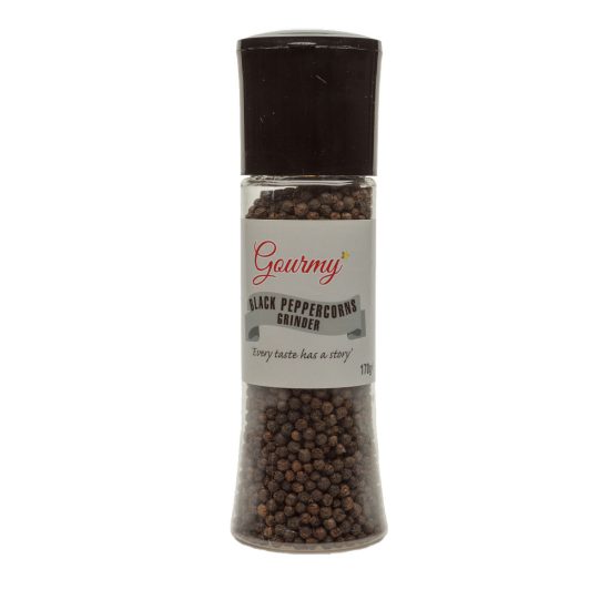 Black Pepper 170g Grinder | Gourmy Foods