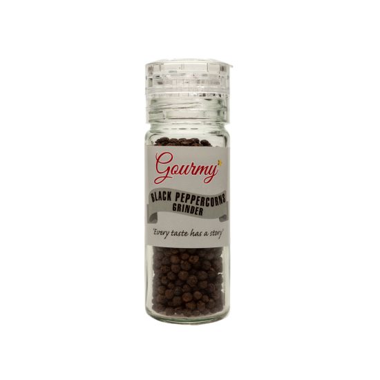 Black Peppercorns 50g Grinder | Gourmy Foods