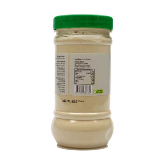 garlic-powder-pot-500g-back.jpg Garlic Powder 500g | Gourmy Foods