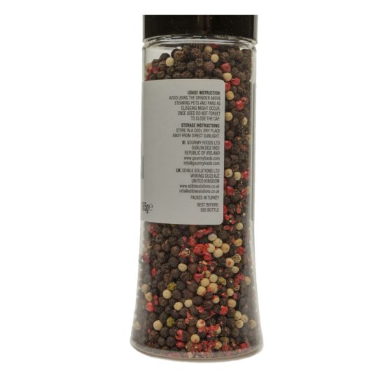 rainbow-pepper-165g-grinder-back-2.jpg Rainbow Peppercorns 165g Grinder | Gourmy - Cooking Supplies